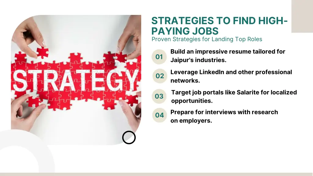 strategies to find high paying jobs proven