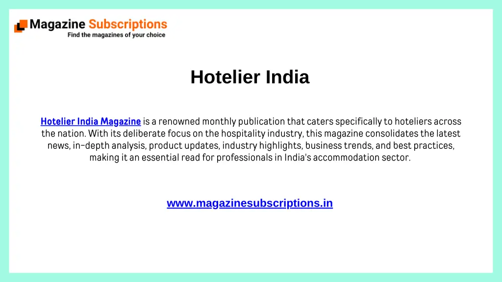 hotelier india