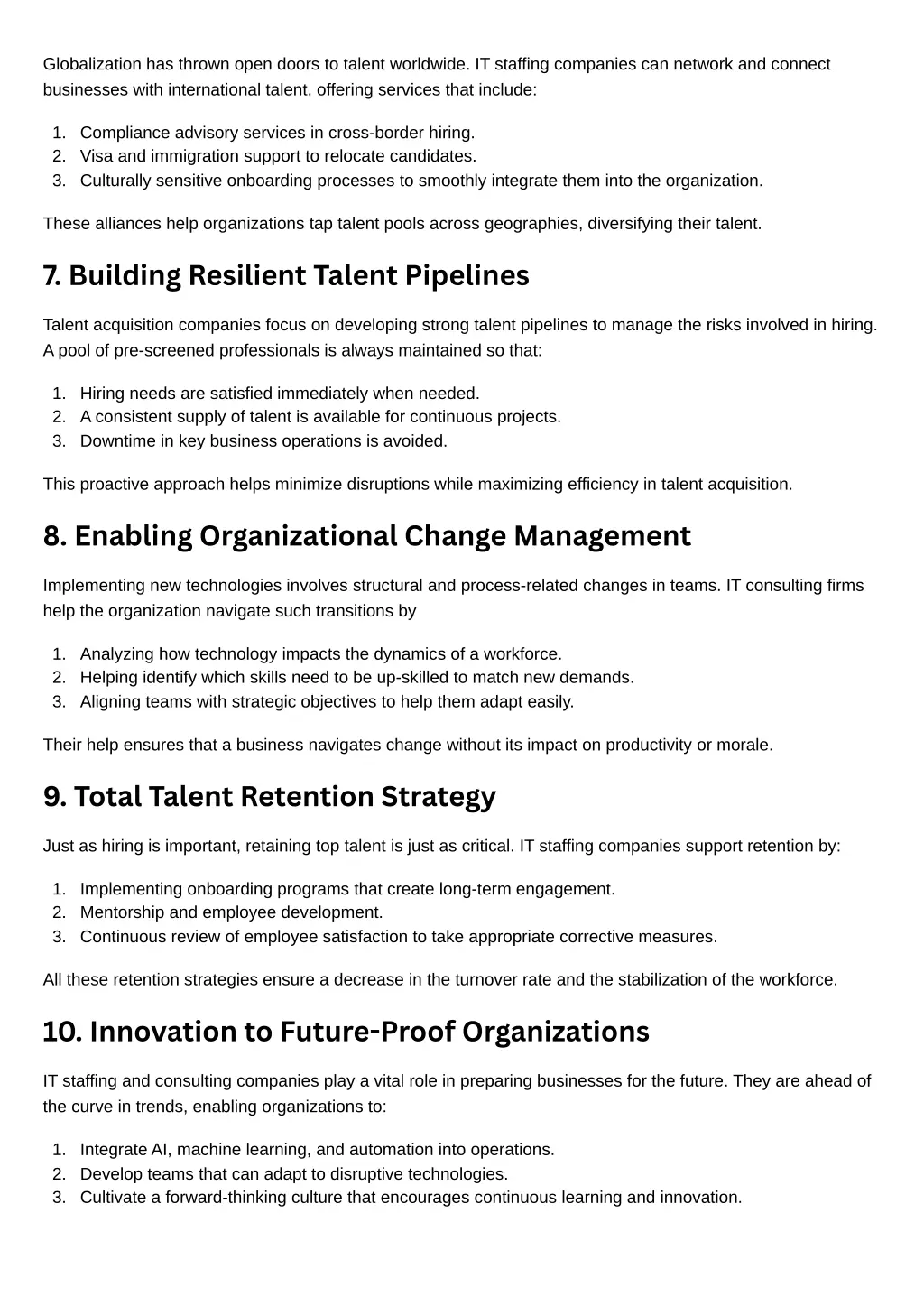 globalization has thrown open doors to talent