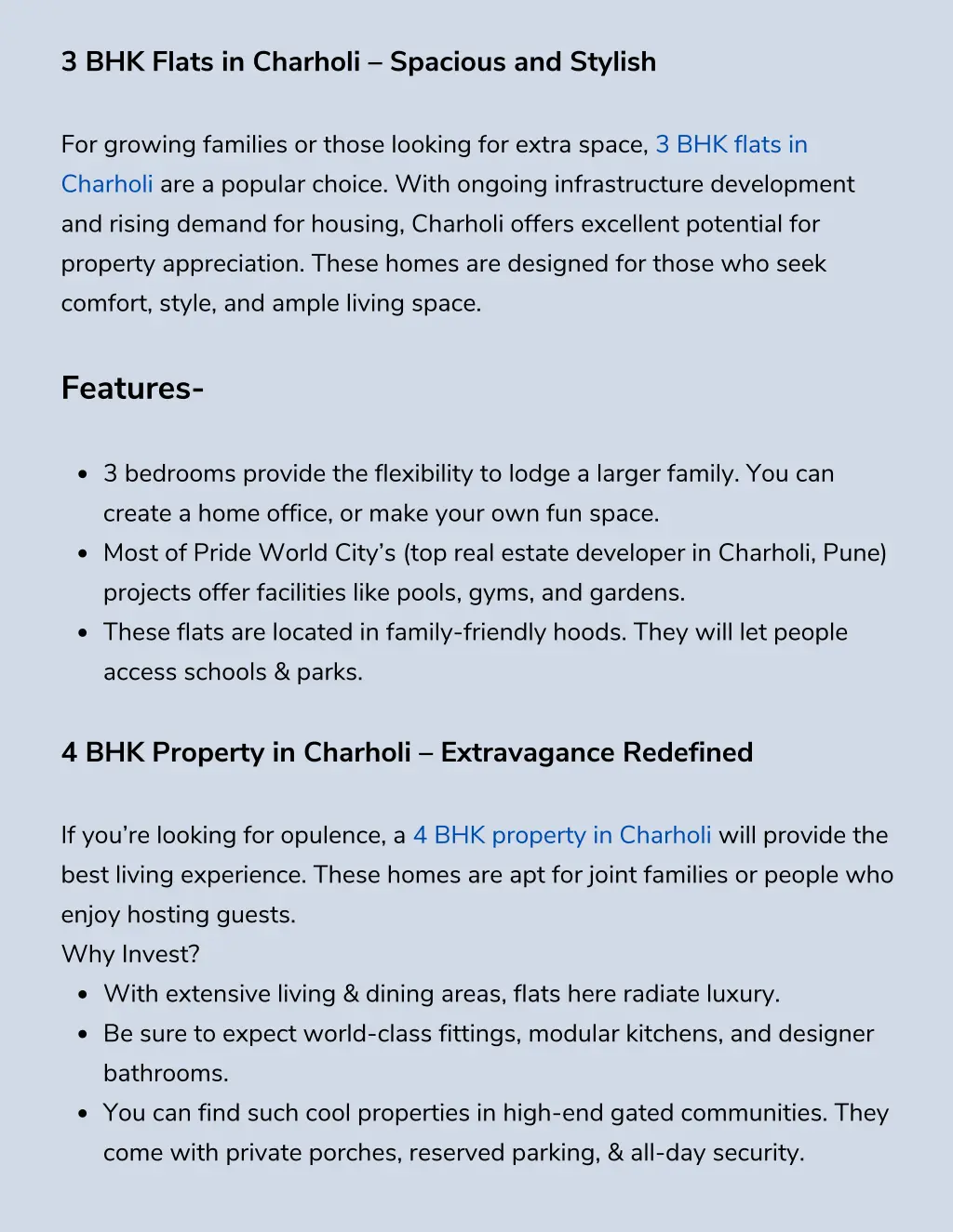 3 bhk flats in charholi spacious and stylish