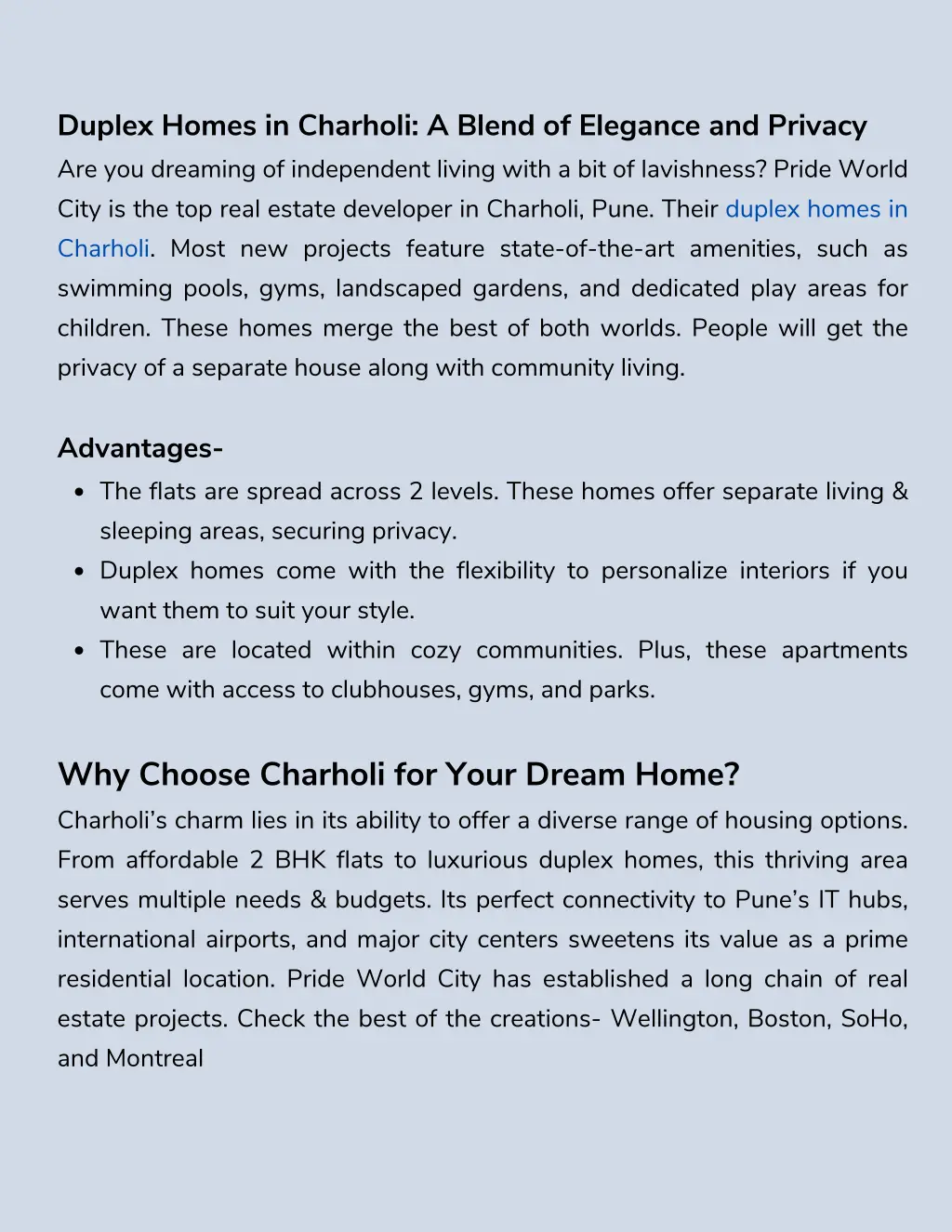 duplex homes in charholi a blend of elegance