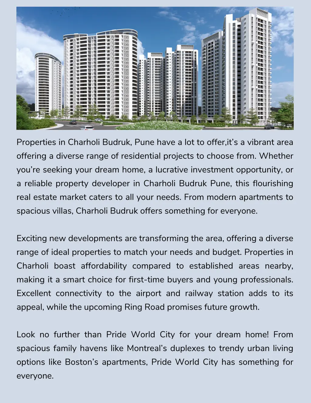 properties in charholi budruk pune have