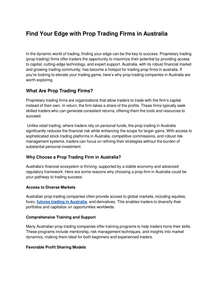 find your edge with prop trading firms