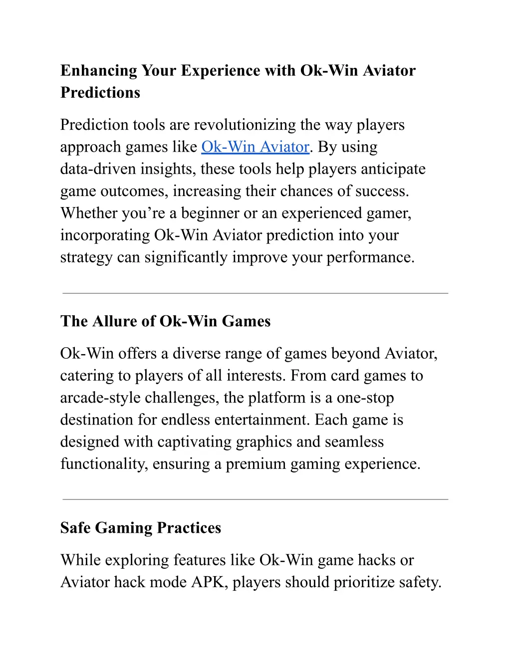 enhancing your experience with ok win aviator