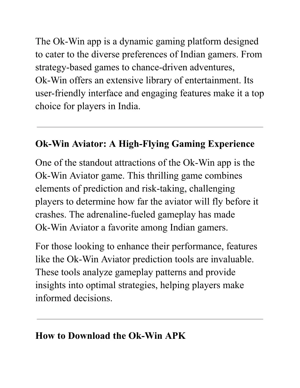 the ok win app is a dynamic gaming platform