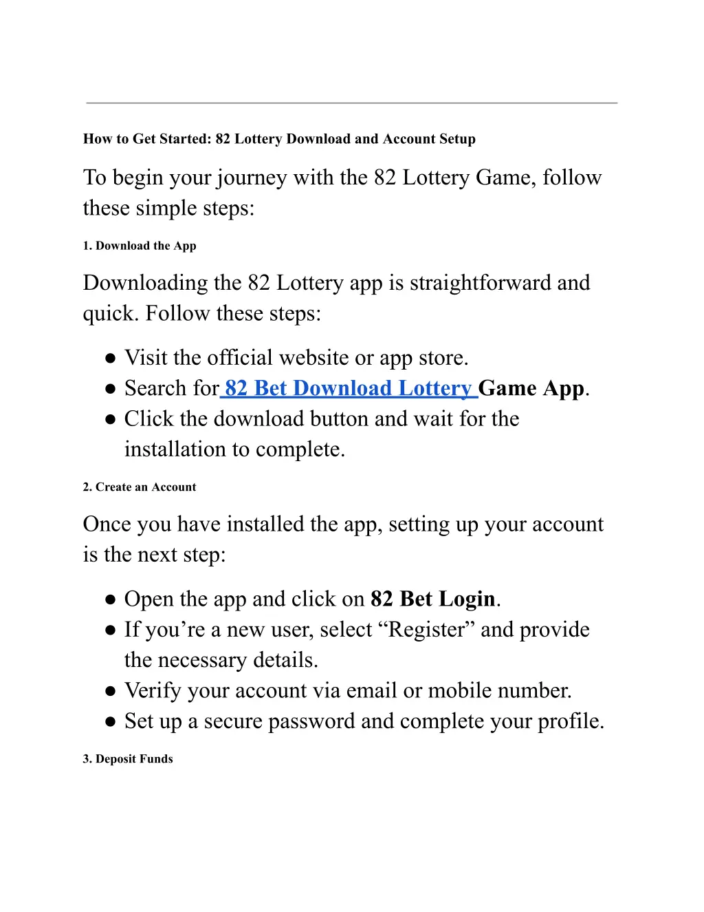 how to get started 82 lottery download
