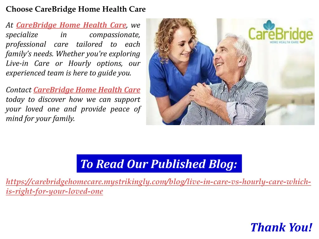 choose carebridge home health care