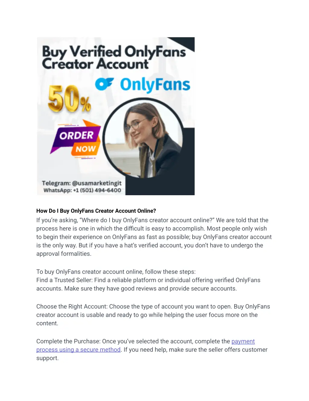 how do i buy onlyfans creator account online