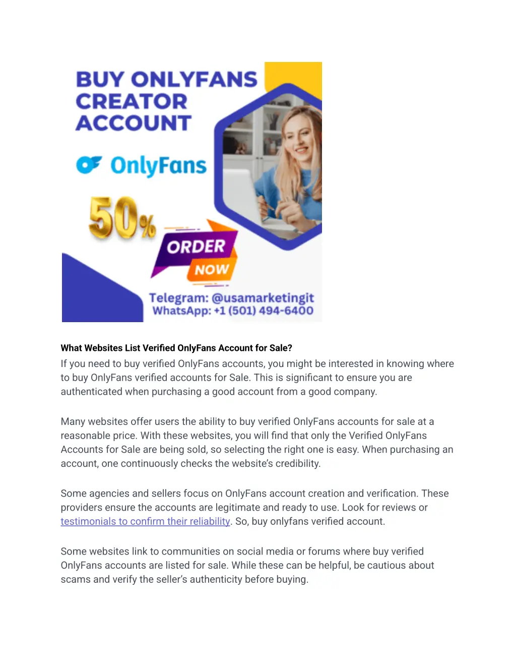 what websites list verified onlyfans account