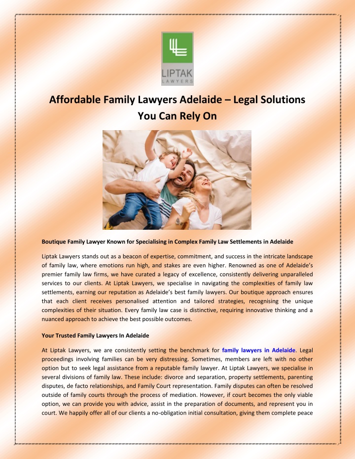 affordable family lawyers adelaide legal