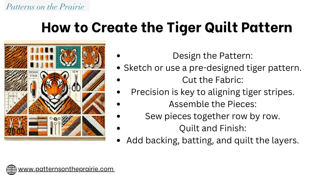 how to create the tiger quilt pattern