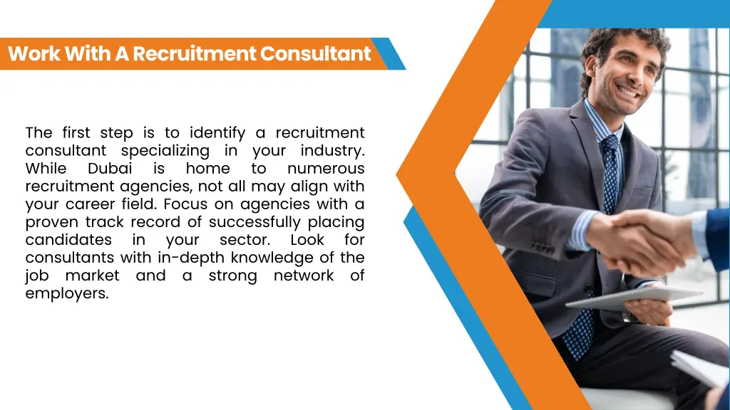 work with a recruitment consultant