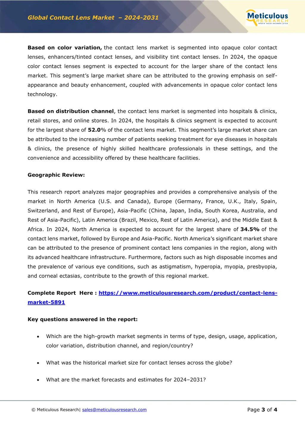 global contact lens market 2024 2031 2