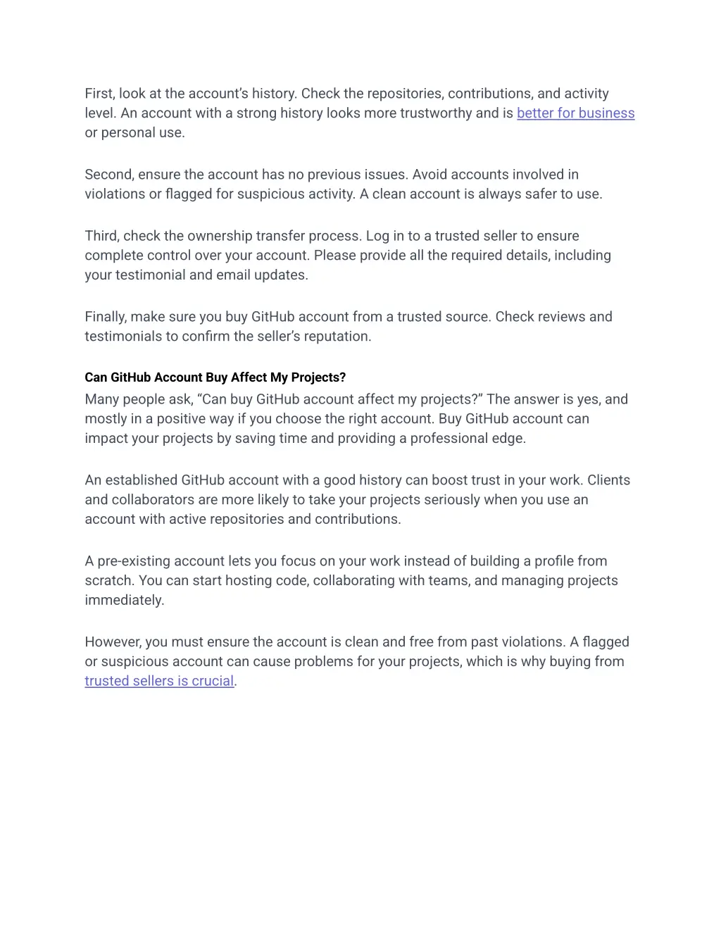 first look at the account s history check