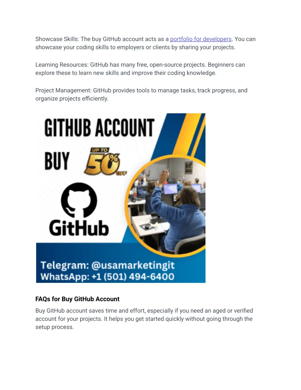 showcase skills the buy github account acts