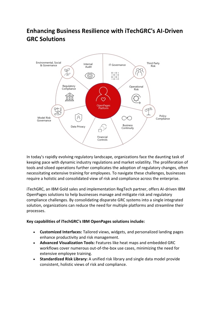 enhancing business resilience with itechgrc