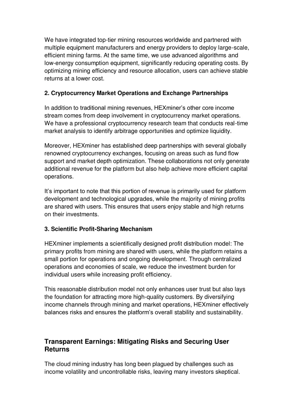 we have integrated top tier mining resources