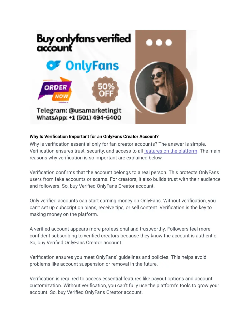 why is verification important for an onlyfans