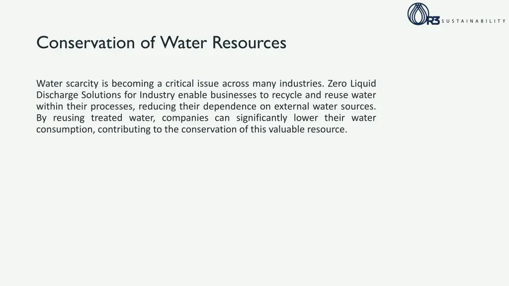conservation of water resources