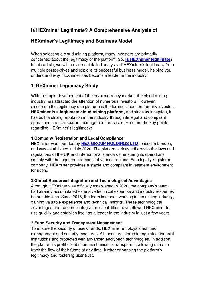 is hexminer legitimate a comprehensive analysis of