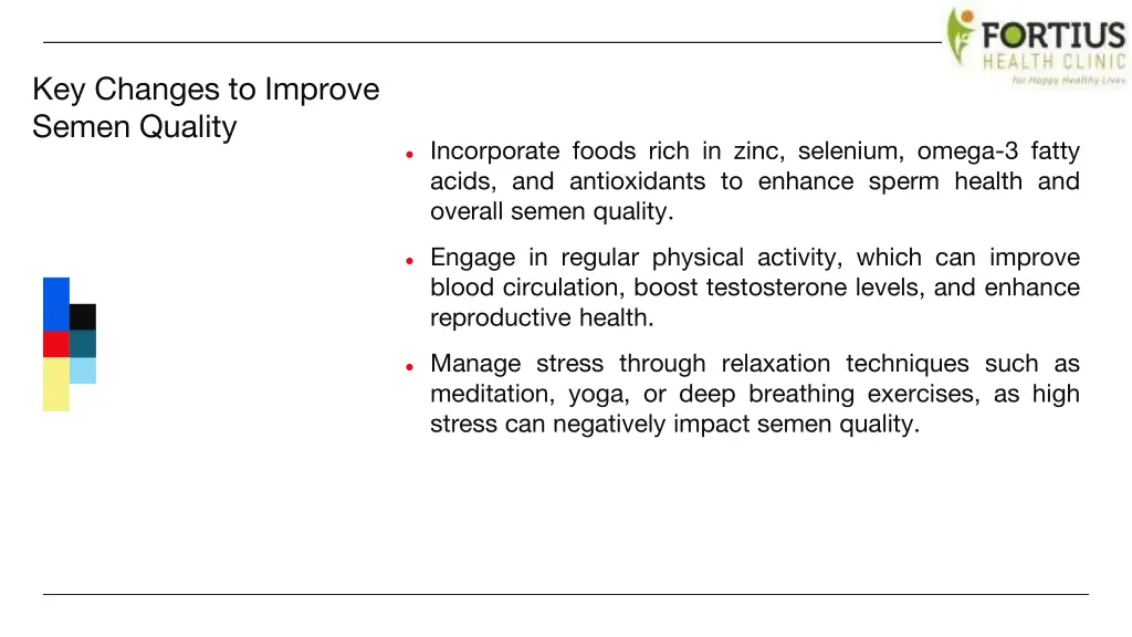 key changes to improve semen quality