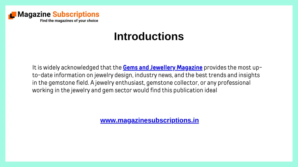 introductions