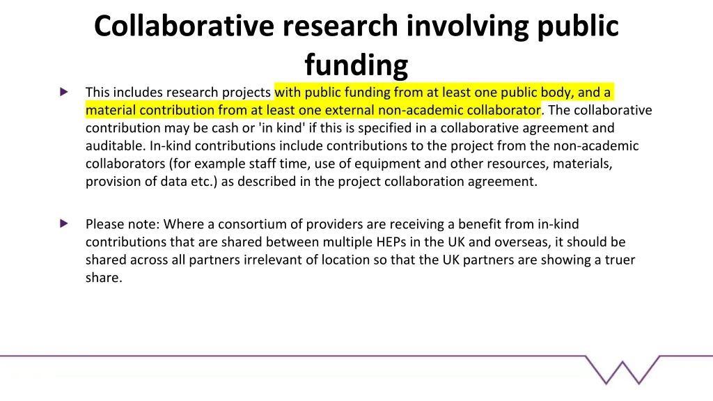 collaborative research involving public funding