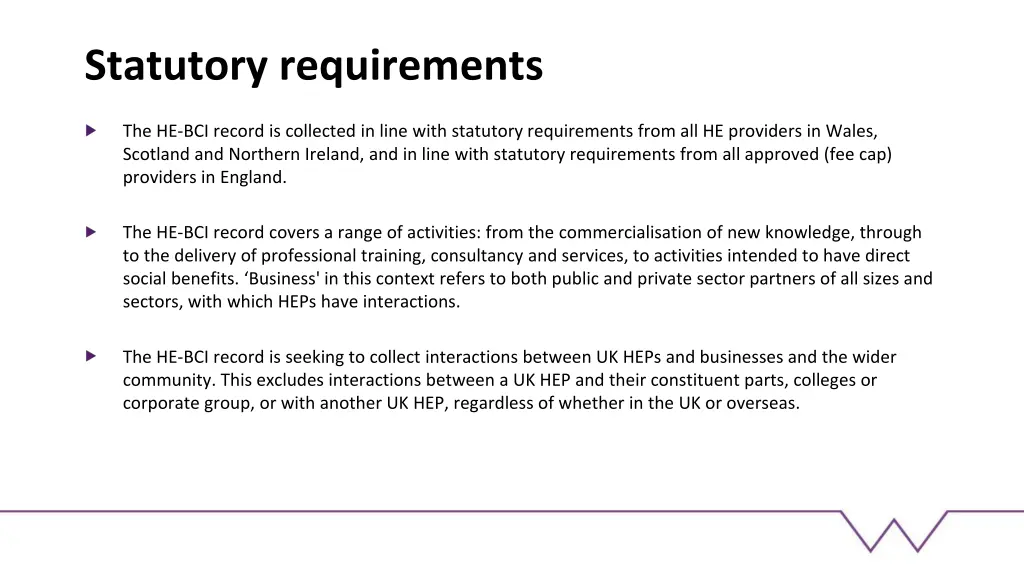 statutory requirements