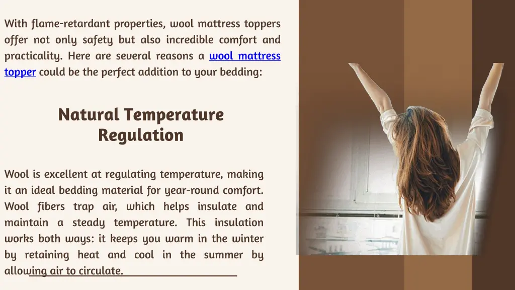 with flame retardant properties wool mattress