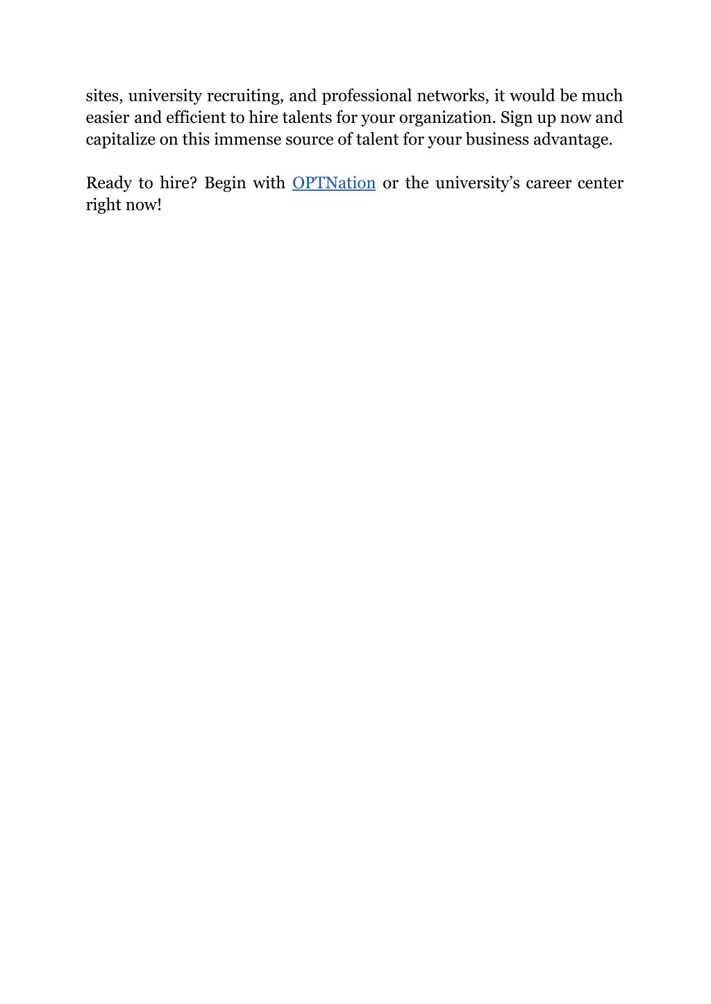 sites university recruiting and professional