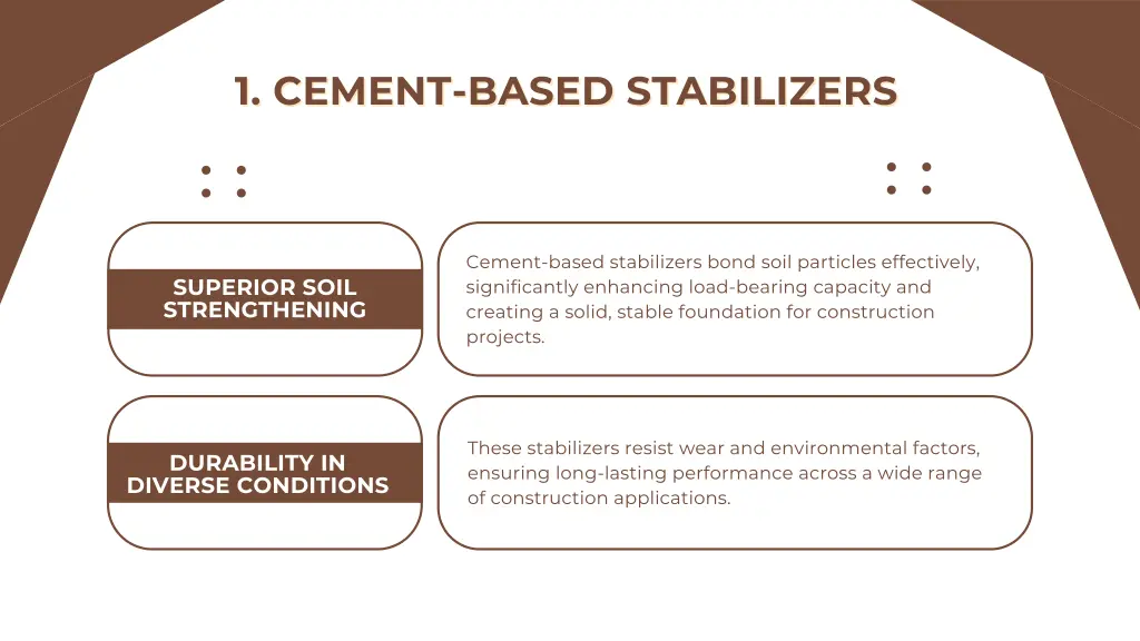 1 cement based stabilizers 1 cement based