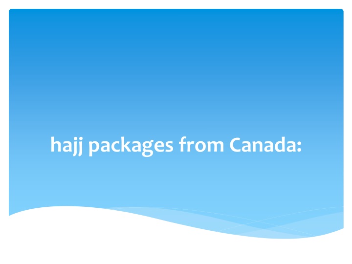 hajj packages from canada