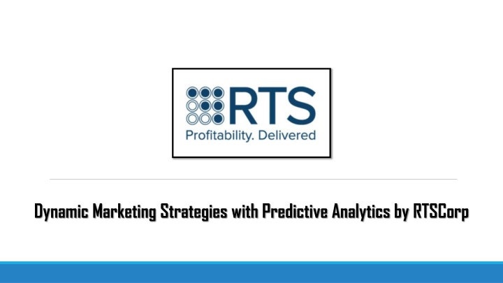 dynamic marketing strategies with predictive