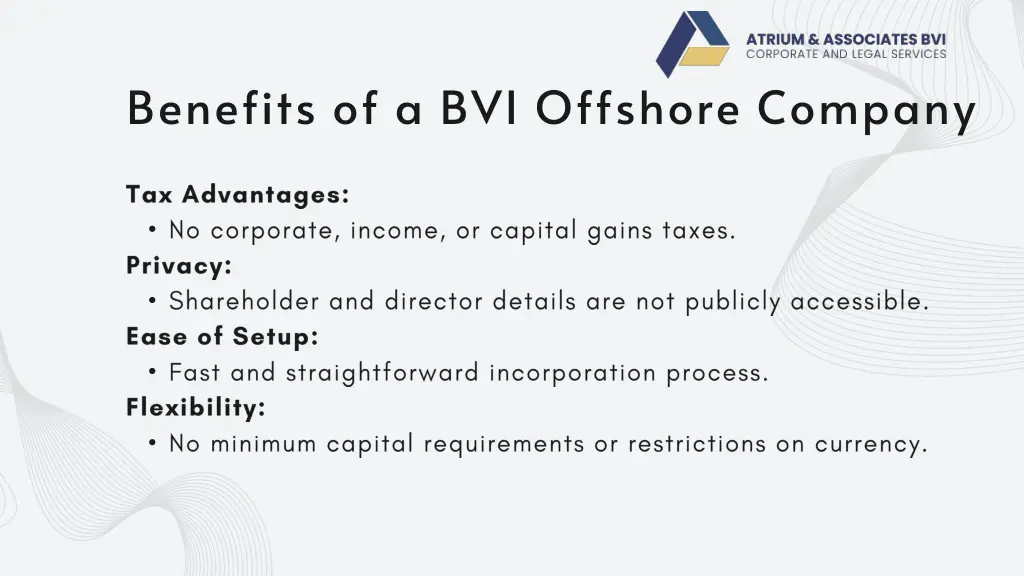 benefits of a bvi offshore company