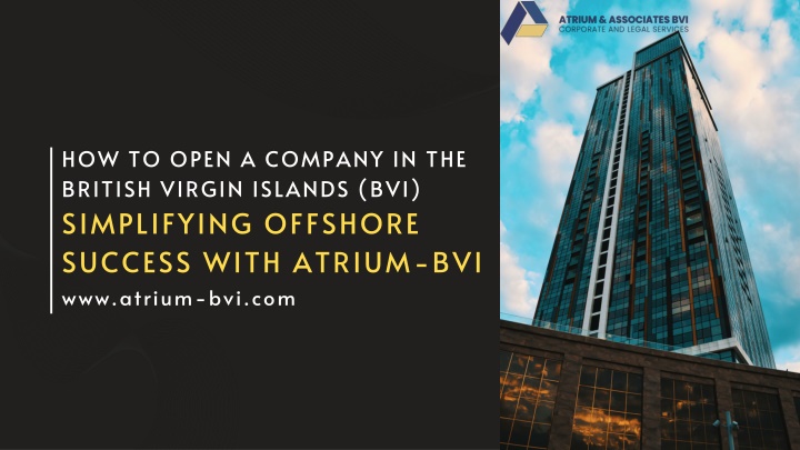how to open a company in the british virgin