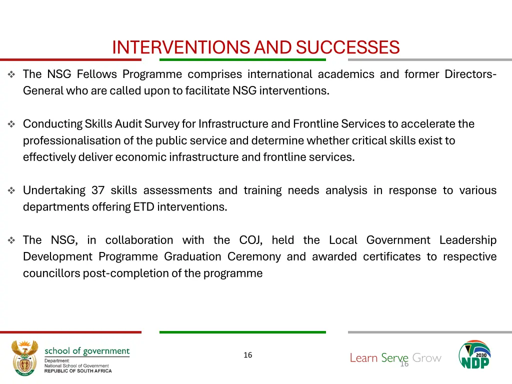 interventions and successes 1