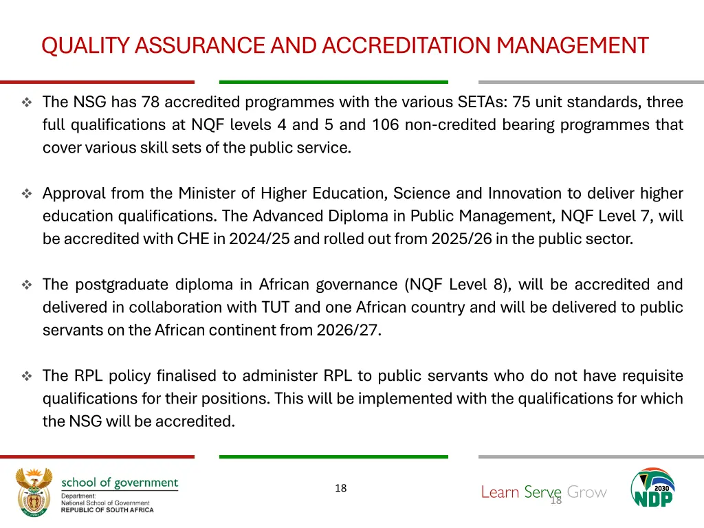 quality assurance and accreditation management