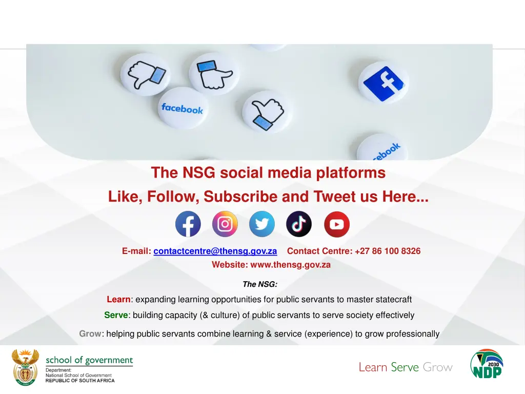 the nsg social media platforms like follow
