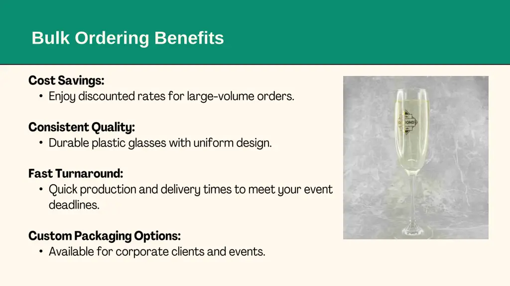 bulk ordering benefits