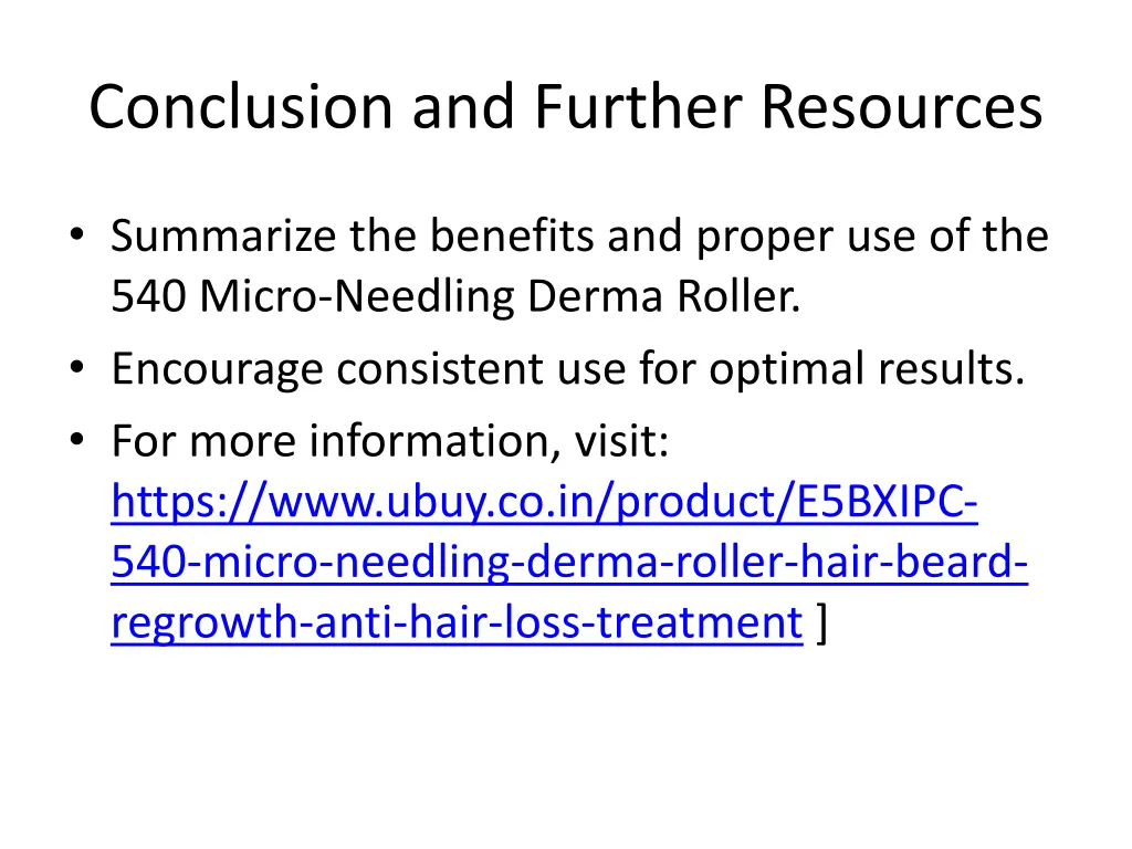 conclusion and further resources