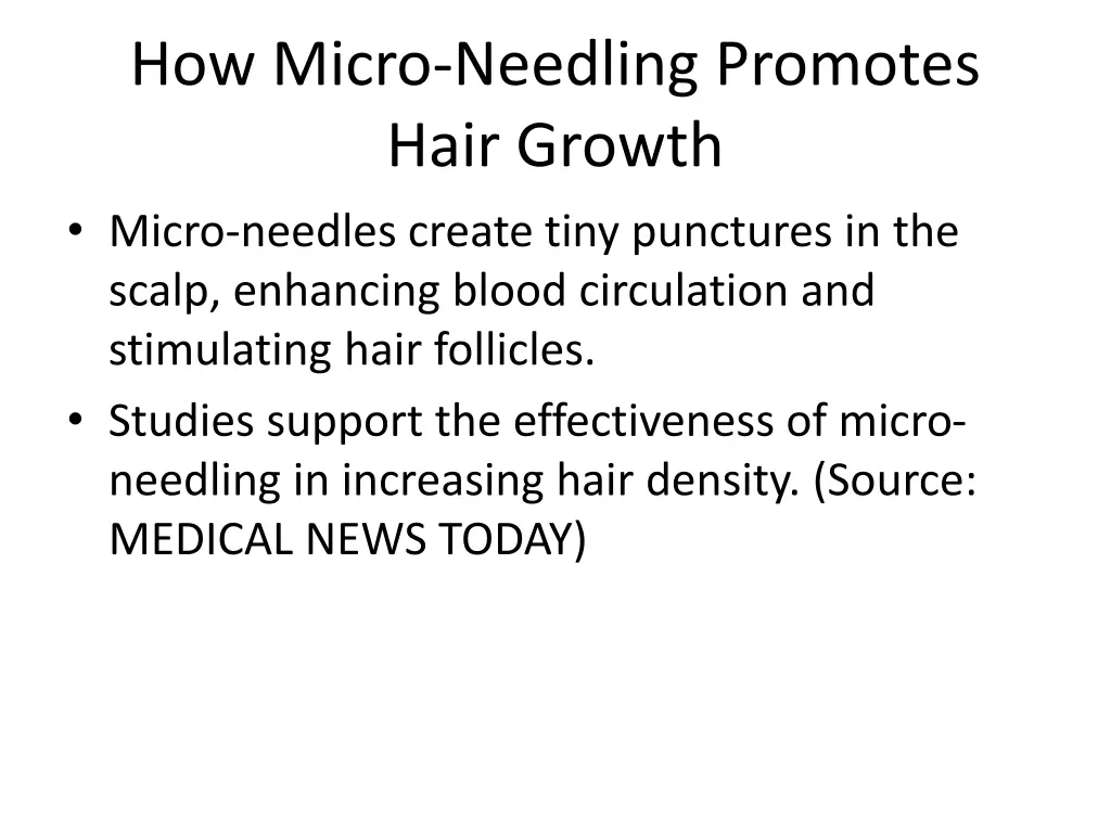 how micro needling promotes hair growth micro