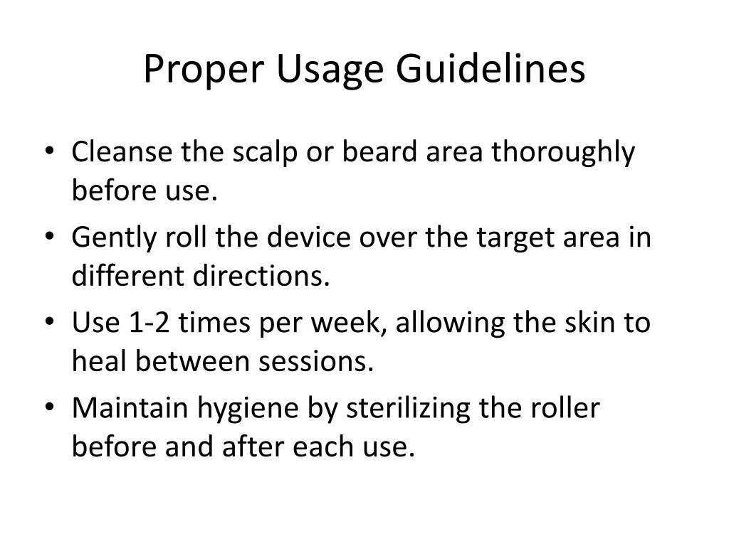 proper usage guidelines