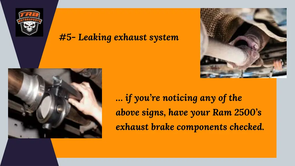 5 leaking exhaust system