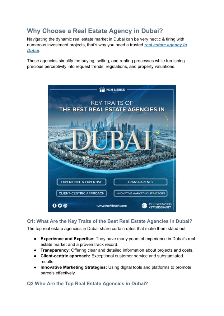 why choose a real estate agency in dubai