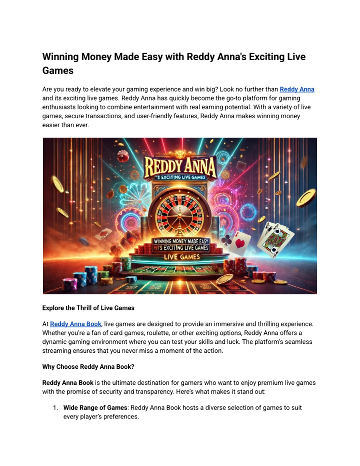 winning money made easy with reddy anna