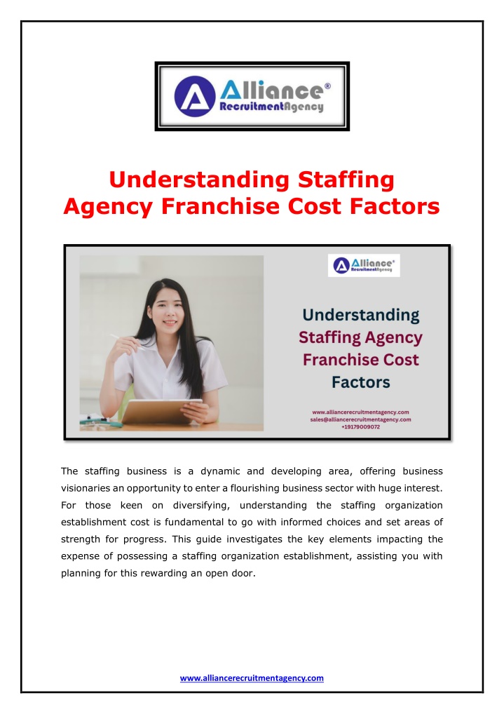 understanding staffing agency franchise cost