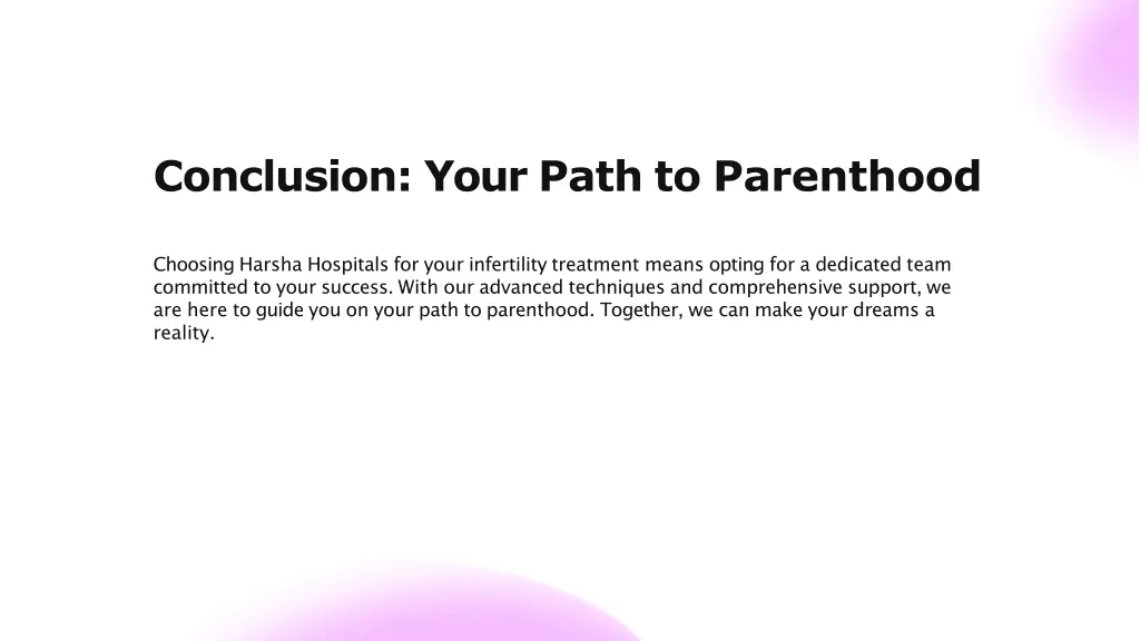 conclusion your path to parenthood