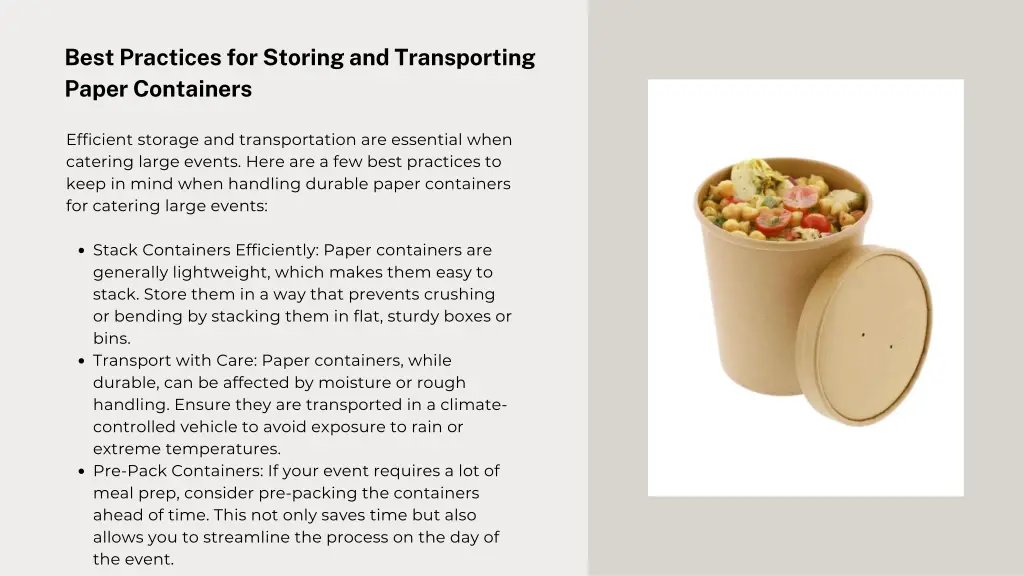 best practices for storing and transporting paper