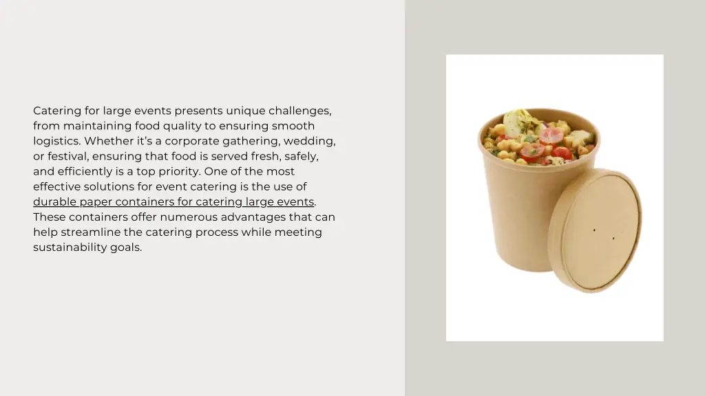 catering for large events presents unique