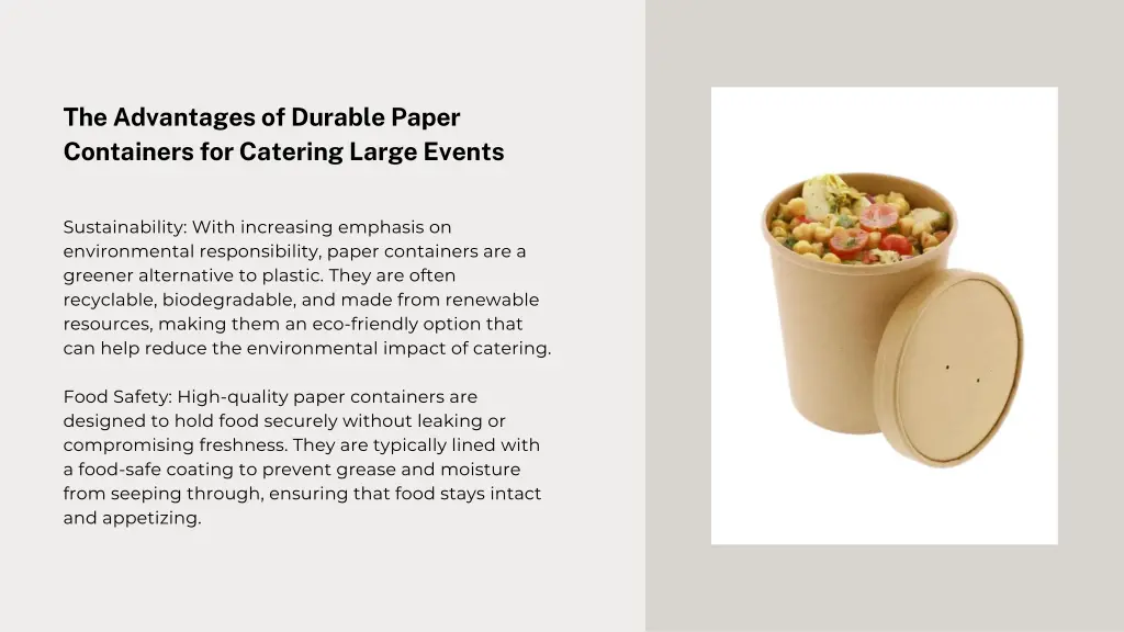 the advantages of durable paper containers